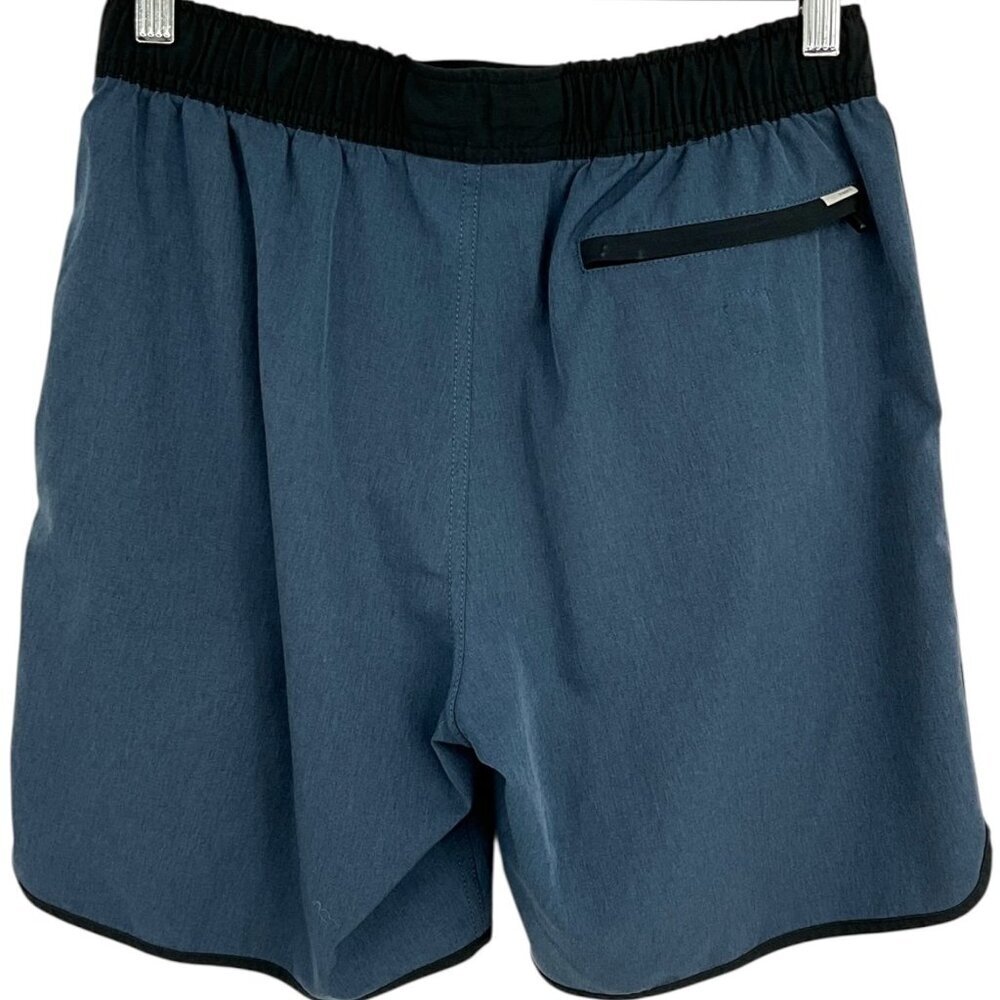 Vuori Banks Shorts Azure Linen Texture Drawstring Pockets Size Small S - Picture 4 of 7